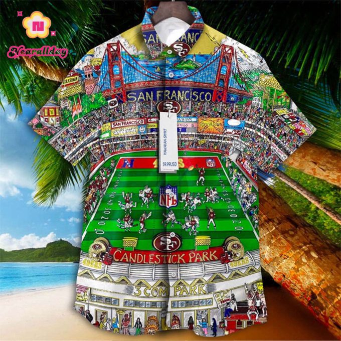 San Francisco 49Ers Football Levis Stadium Tropical Aloha Hawaiian Shirt
