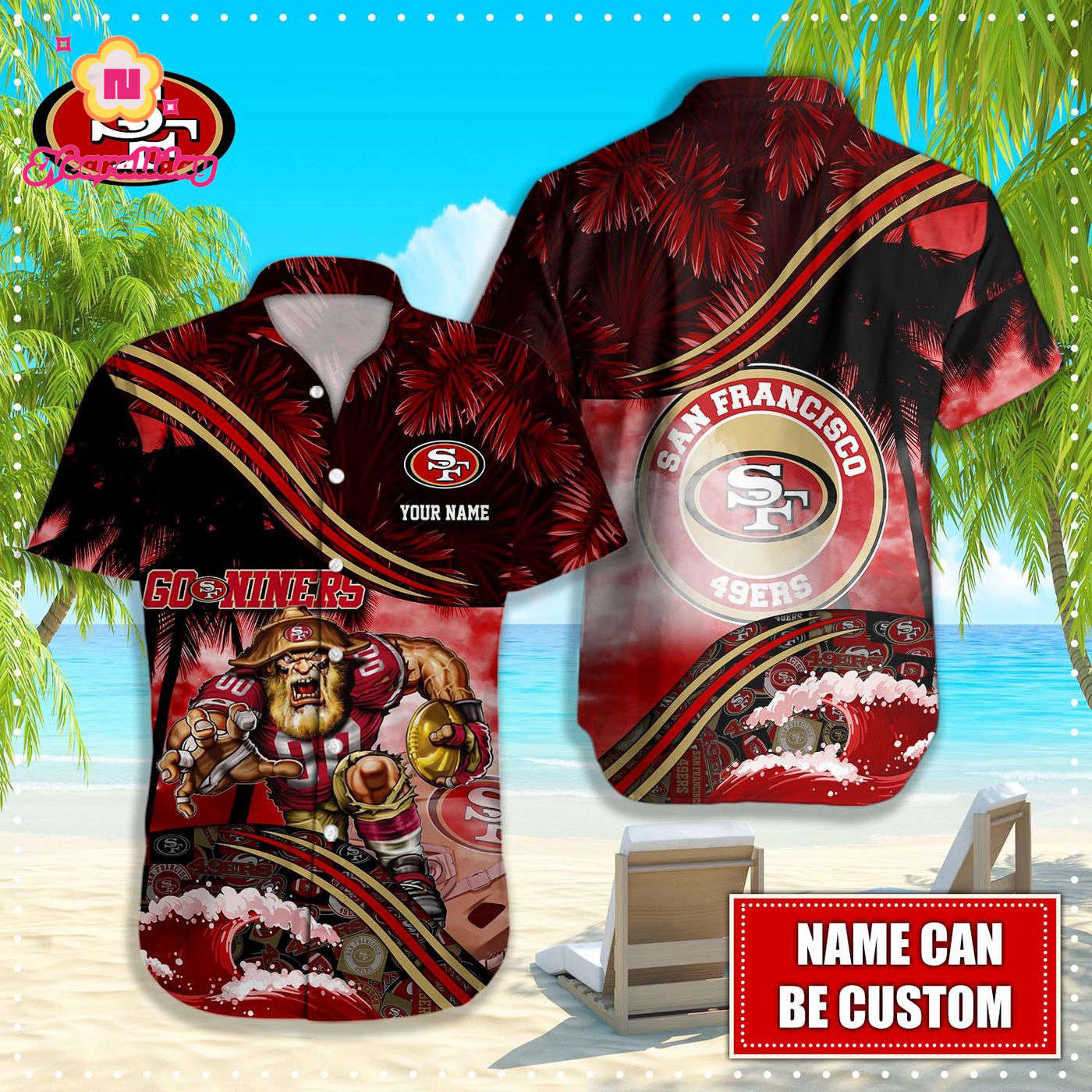 San Francisco 49ers NFLHawaiian shirt custom Q48211 San Francisco 49ers NFLHawaiian shirt custom Q48211