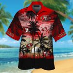 San Francisco 49ers Short Sleeve Button Up Tropical Aloha Hawaiian Shirts Shirt Hawaiian Shirt Set for Men Women Kids