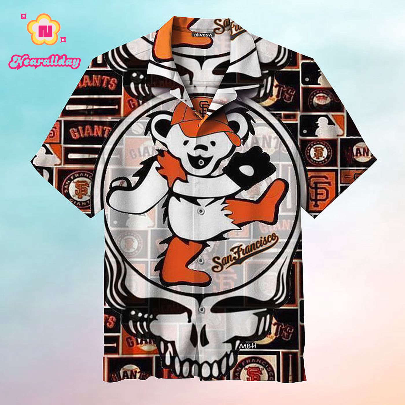 San Francisco Giants Hawaiian Shirt: Official MLB Merchandise San Francisco Giants Hawaiian Shirt: Official MLB Merchandise