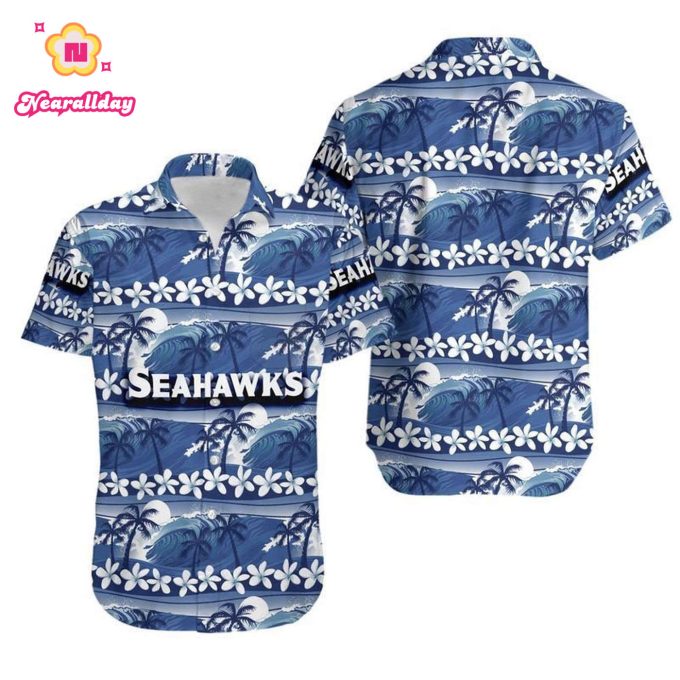Seattle Seahawks Coconut Trees NFL Gift For Fan Hawaii Shirt and Short