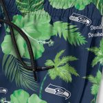 Seattle Seahawks Nfl Color Hibiscus Button Up Hawaiian Shirt