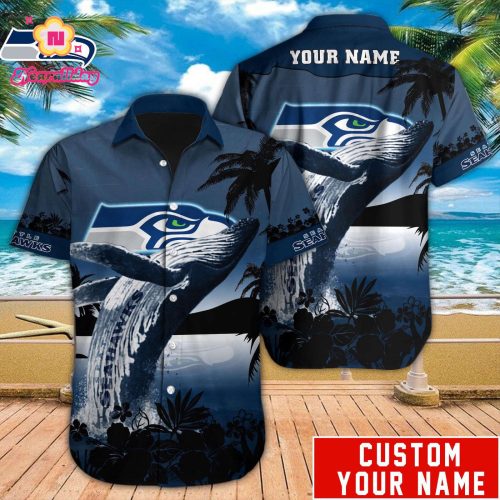 Seattle Seahawks NFL Printed Hawaiian Shirt Custom  Gift