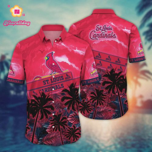 St Louis Cardinals MLB Flower Hawaii Shirt - Official Team Apparel