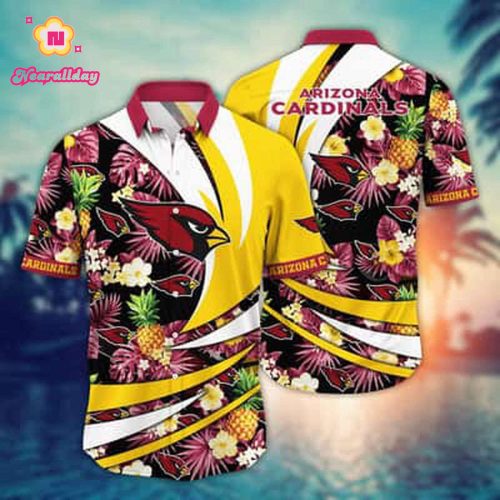 Summer Aloha NFL Arizona Cardinals Hawaiian Shirt Pineapple Pattern Best Beach Gift