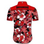 Tampa Bay Buccaneers Hawaiian Shirt Tropical Flower Short Sleeve