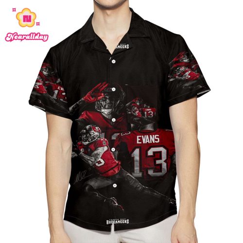 Tampa Bay Buccaneers Mike Evans1 3D All Over Print Summer Beach Hawaiian Shirt With Pocket