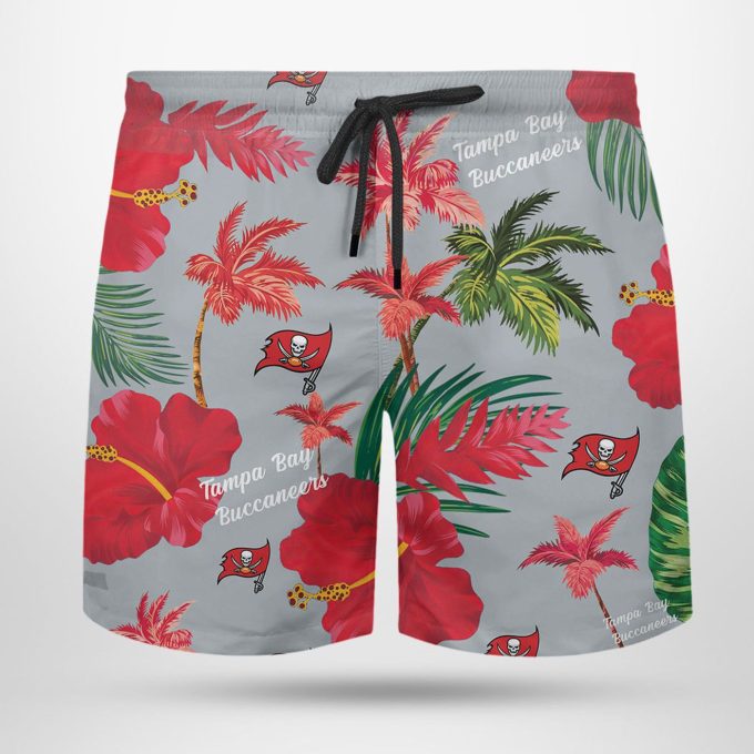 Tampa Bay Buccaneers Nfl Color Hibiscus Button Up Hawaiian Shirt