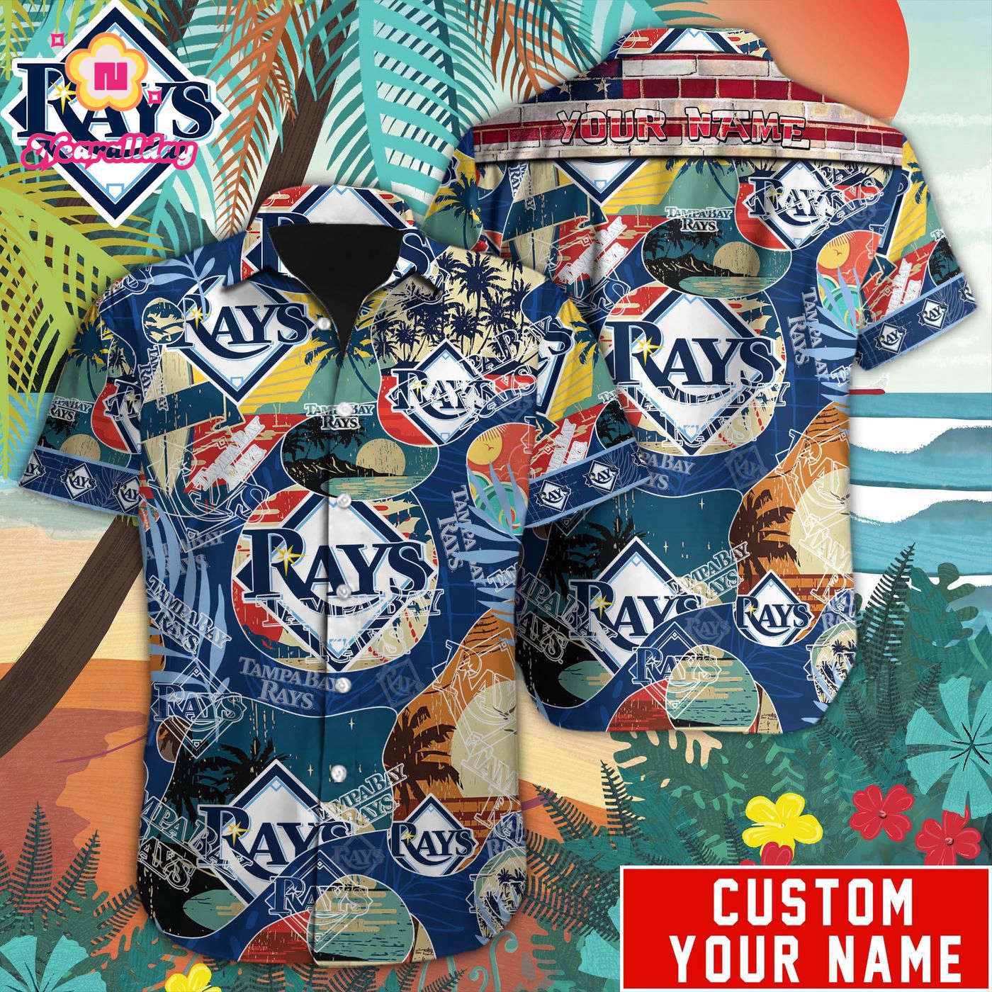 Tampa Bay Rays MLB Custom Hawaiian Shirt – Official Merchandise Tampa Bay Rays MLB Custom Hawaiian Shirt – Official Merchandise