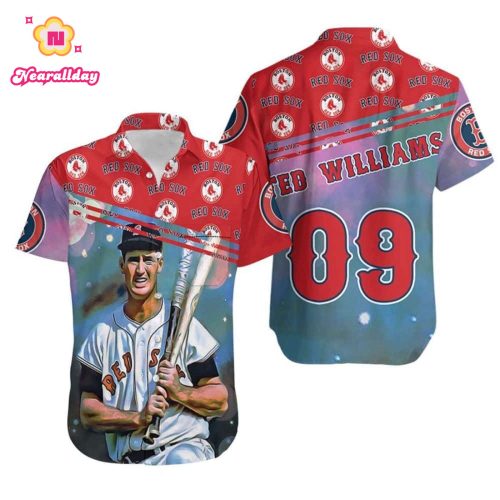 Vintage Ted Williams Boston Red Sox Hawaiian Shirt 09 – Limited Edition Collectible