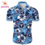 Tennessee Titans Hawaiian Shirt Tropical Flower Short Sleeve
