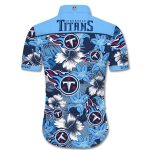 Tennessee Titans Hawaiian Shirt Tropical Flower Short Sleeve