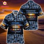 Tennessee Titans NFL Summer Hawaiian Shirt Floral Pattern