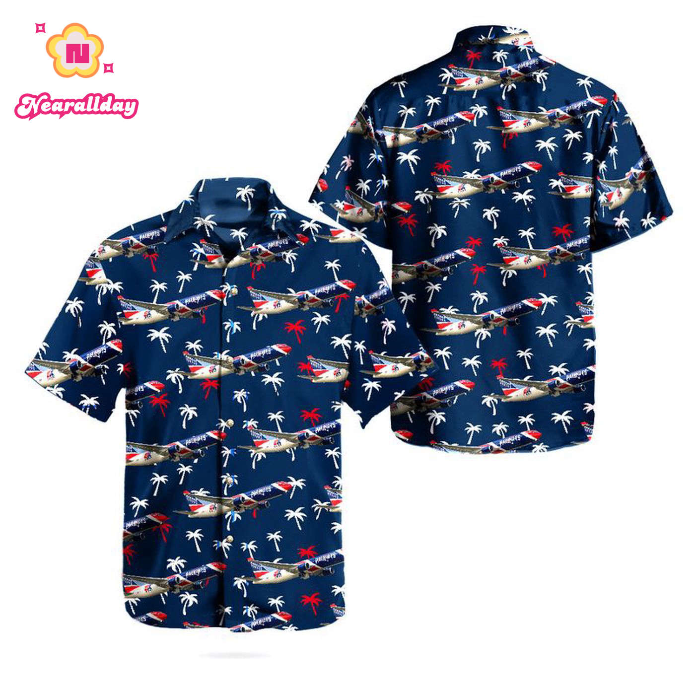 TNLT2911BC09 New England Patriots Boeing 767323ER Hawaiian Shirt TNLT2911BC09 New England Patriots Boeing 767323ER Hawaiian Shirt