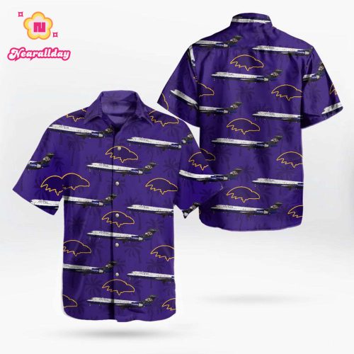 TNLT3011BC03 AirTran Airways Boeing 7172BD Baltimore Ravens Livery Hawaiian Shirt