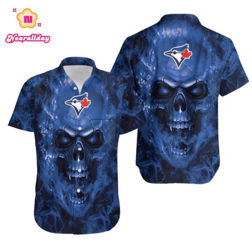Toronto Blue Jays Fan Skull Hawaiian Shirt – Official MLB Merchandise
