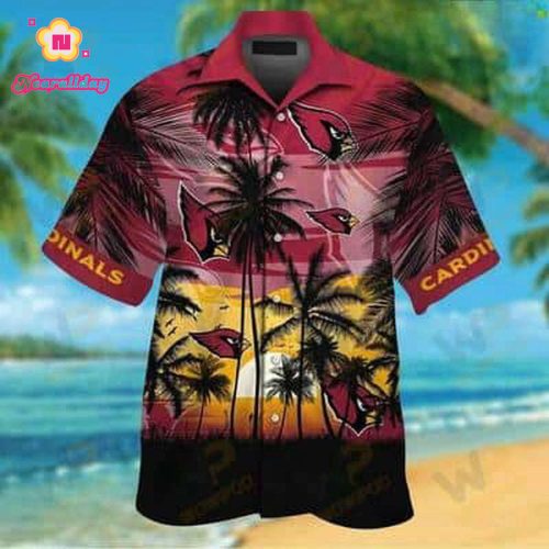 Vintage Aloha NFL Arizona Cardinals Hawaiian Shirt Beach Vacation Gift