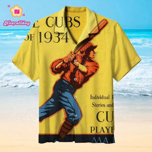 Rare Vintage Chicago Cubs Hawaiian Shirt - Limited Edition Collectible