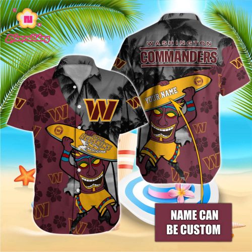 Washington Commanders NFL Printed Hawaiian Shirt Custom Gift