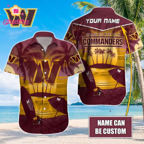 Washington Commanders NFL Printed Hawaiian Shirt Custom Gift