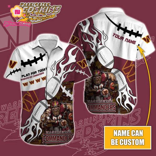Washington Commanders NFL Printed Hawaiian Shirt Custom Gift