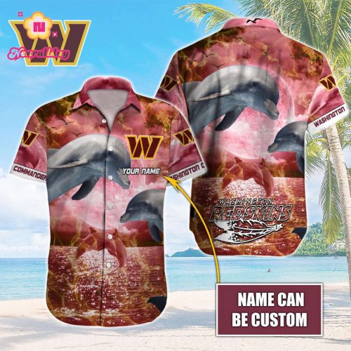 Washington Commanders NFL Printed Hawaiian Shirt Custom Gift