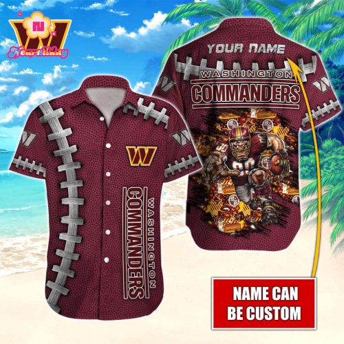Washington Commanders NFL Printed Hawaiian Shirt Custom Gift