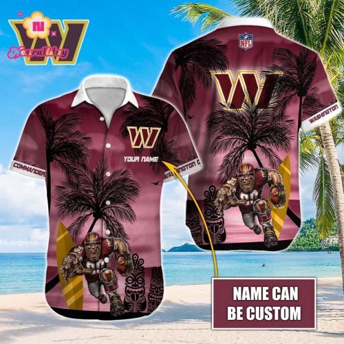 Washington Commanders NFL Printed Hawaiian Shirt Custom Gift