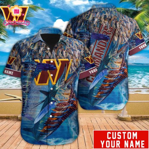 Washington Commanders NFL Printed Hawaiian Shirt Custom Gift
