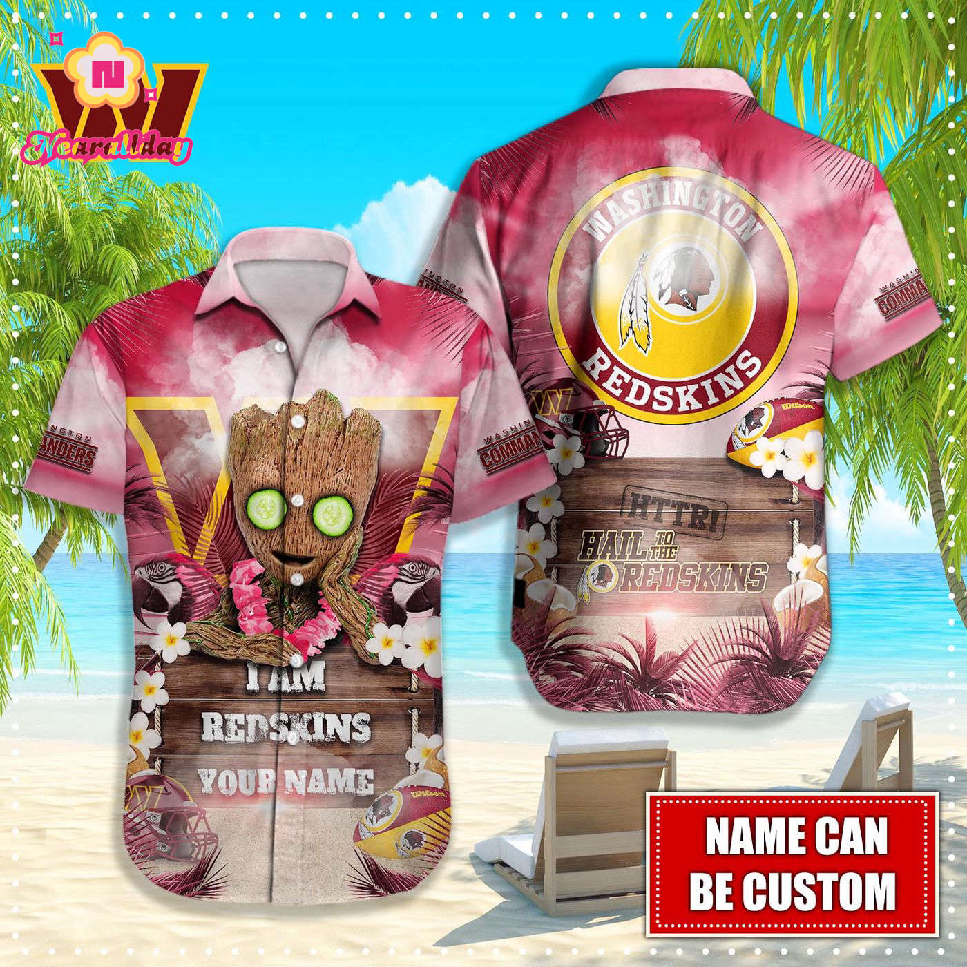 Washington Commanders NFLHawaiian shirt custom Q48112 Washington Commanders NFLHawaiian shirt custom Q48112