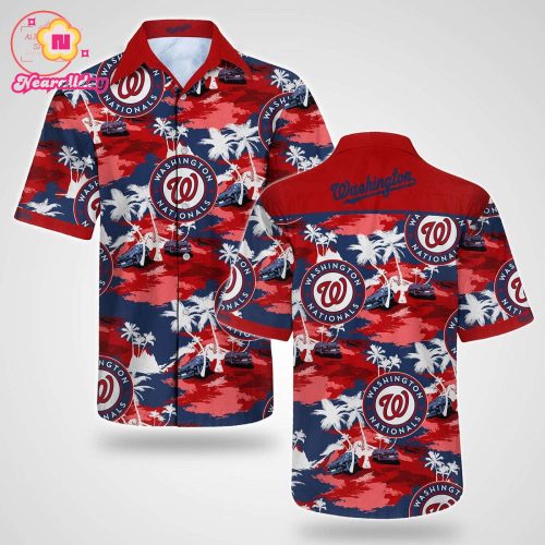 Official Washington Nationals Hawaiian Shirt Set for Men Women Kids