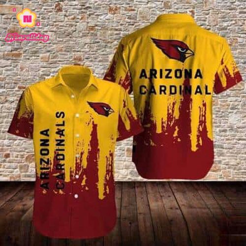 Yellow And Red Aloha NFL Arizona Cardinals Hawaiian Shirt Summer Vacation Gift